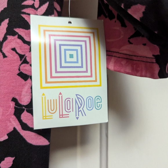LuLaRoe "Nicole" dress, beautiful black & pink floral print. With Pockets. - Picture 10 of 11